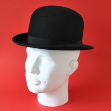 Schwarzer BOWLER / Melone / Hut, Größe 58, Rehfus, 30er Jahre