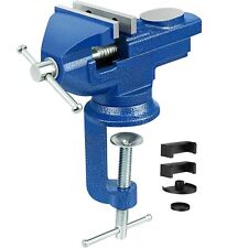 HRB Schraubstock 70 mm drehbar Tischschraubstock, Werkbankschraubstock Gusstahl