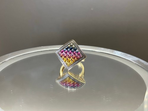 Goldring mit saphiren aus - saphiren, gg