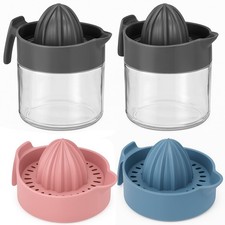 Zitruspresse 2er Set Zitronenpresse Manuell Saftpresse Orangenpresse Anthrazit