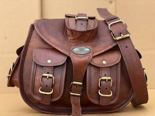Damen vintage leder messenger - damen,