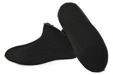 Lammfell Leder Mokassin Hausschuhe Pantoffeln Hüttenschuhe Slipper Schwarz 36-47
