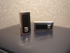 Weißgold Manschettenknöpfe