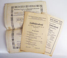 Konvolut München Programme 1910 Lichtbilderabend Zither Hoboisten
