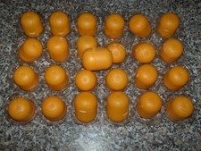 25 leere Ü-Ei Kapseln orange - Basteln - Tombola - Hochzeit - Adventskalender