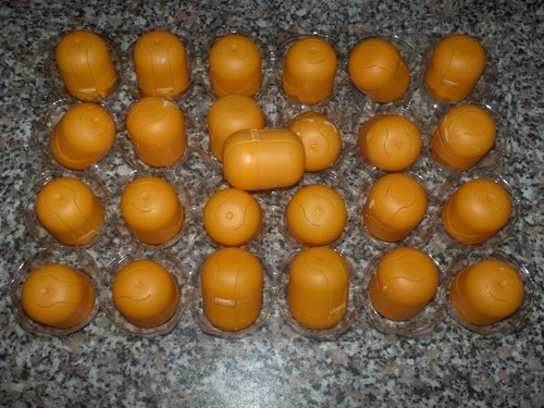 Leere kapseln orange - kapseln,
