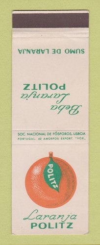 Matchbook cover beba laranja - matchbook,