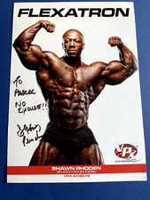 SHAWN RHODEN (†2021)  MR. OLYMPIA 2018 Body-Building signed Autogrammkarte 20x30