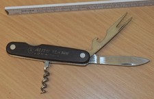 schönes Taschenmesser mit Mercedes Werbung, mit Gebrauchsspuren