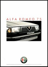  Alfa Romeo 75 Twin Spark 2,0 - 1,8 - 1,8 Turbo - V 6 2,5  Prospekt 1.1988