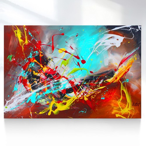 Leinwand bild abstrakt bunt - bild,