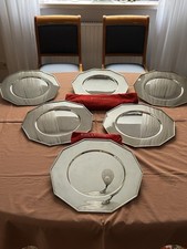 Robbe & Berking ALT-SPATEN Satz 6 Platzteller 28,5 cm versilbert 90er Top