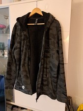 Kapuzen Sweatjacke NEU XL/2XL,innen Teddyfutter,Maße dabei,grauschwarz,kuschelig