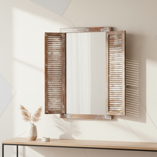 Spiegel 70cm fensterläden - spiegel,