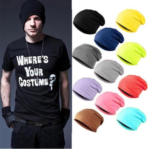Beanie dünn einfarbig strick - beanie,