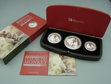 Lunar II Monkey / Affe 3-coin-set Silber Proof-Set 2016, nur 1.000 St.  NEU!