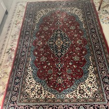 Orient Teppich Keshan ?Hangeknüpft? Blau / Rot