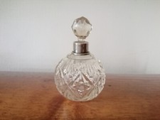 Art Deco Chrystalex Bohemia Flasche Parfum Flakon Silbermontierung 100ml 12cm