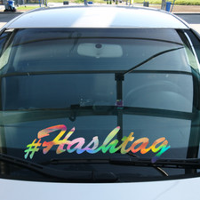 Aufkleber WUNSCHTEXT # hashtag