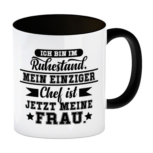 Rente kaffeebecher schwarz - rente, in