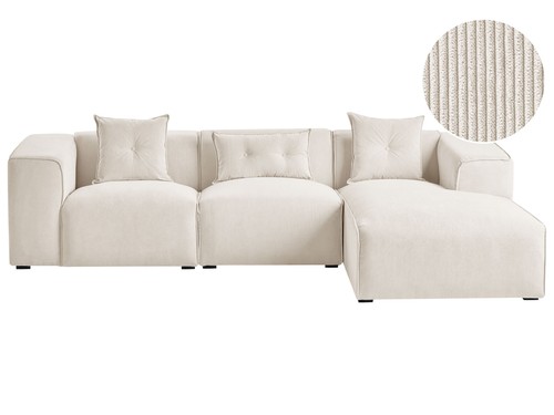 Modernes ecksofa creme weiß - ecksofa,