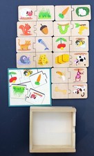 Puzzle in Holzbox "unbespielt"