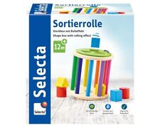 SELECTA STECKBOX SORTIERROLLE MIT ROLLEFFEKT BABYSPIELZEUG HOLZ SPIELZEUG NEU