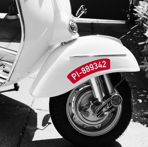 Aufkleber nummernschild retro - nummernschild,