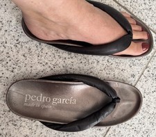 Pedro Garcia Flip Flops Leder Urlaub Sommer  Wellness TOP NEU Größe 41 cm