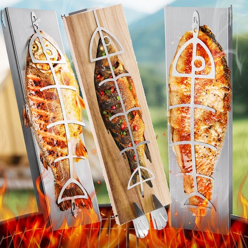 Bbq flammlachsbrett set - bbq,