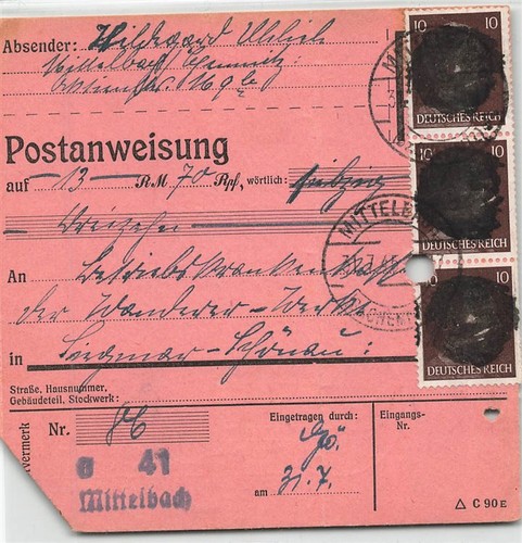 897085 sbz postanweisung mit - 897085),