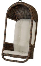 Hängesessel/ Hängeschaukel/ Schaukel aus Natur-Rattan (Zebrano, mit Polster)