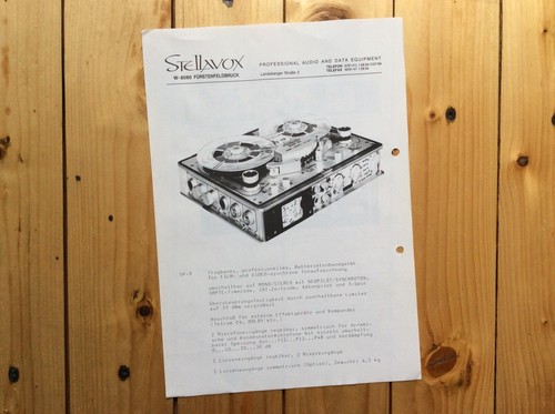 Infoblatt tonbandgerät - infoblatt,