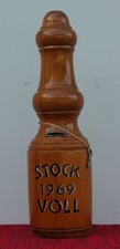 alte Kegel Spardose aus Holz ‘Stock 1969 Voll’