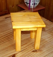 Sitzbank, Hutsche, Hocker, Blumenbank aus Fichte Natur 20 x 20 x 30 cm 4 Füße