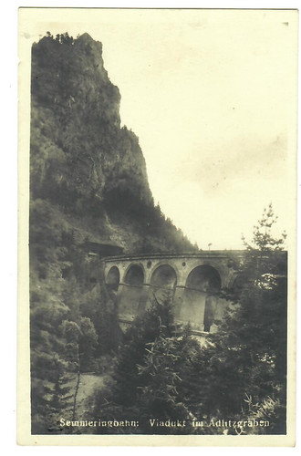 Semmeringbahn viadukt im - ak,