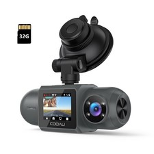 4K Dashcam Auto Vorne Innen, 2,5+1080p Dual Dash Cam mit Akku Parküberwachung