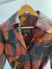 DAMEN_LEDER TRENCH-COAT_LEDERMANTEL_PATCHWORK_70IES_BOHO_LANGER MANTEL_S