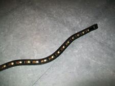 Stirnriemen WB  42 cm   Glitzer braun schwarz gold Lack