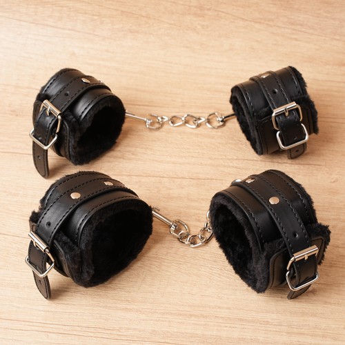 Leder handschellen - leder,