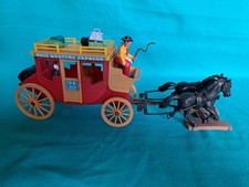 Plasty  Postkutsche - Billy Western Express mit 2 Cowboys, Fahrgast und Zubehör