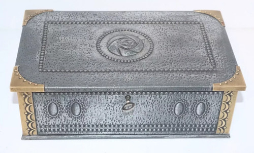 Alte schatulle kassette metall - schatulle,
