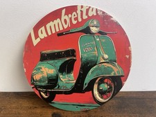 LAMBRETTA VESPA ROLLER Werbeschild Vintage Retro 20cm BAR DEKO WERKSTATT