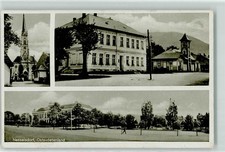 13905730 - Koprivnice Kirche Platz Turm Ostsudetenland Bahnpost Zug Nr.0027