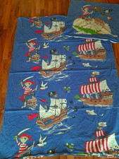 Kinder Bettwäsche PIRATEN / Bettwäsche Wende-Kissen Set 2-teilig 130 x 180 cm