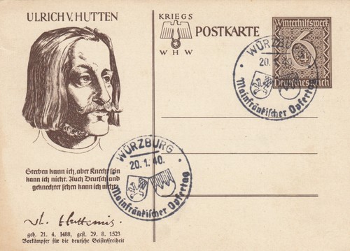 Ganzsache ulrich hutten - ulrich,