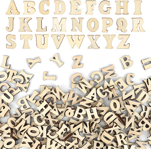 208 stück holzbuchstaben - 208,
