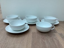 5 x Teetasse & 4 x Untertasse Arzberg Teaworld Tunis weiß Ulrike Bögel