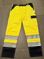 Planam - Damen - Warnschutzhose gelb/zink mit Reflexstreifen - Gr. 54 - neu