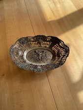Silber korbschale gehämmert - korbschale,